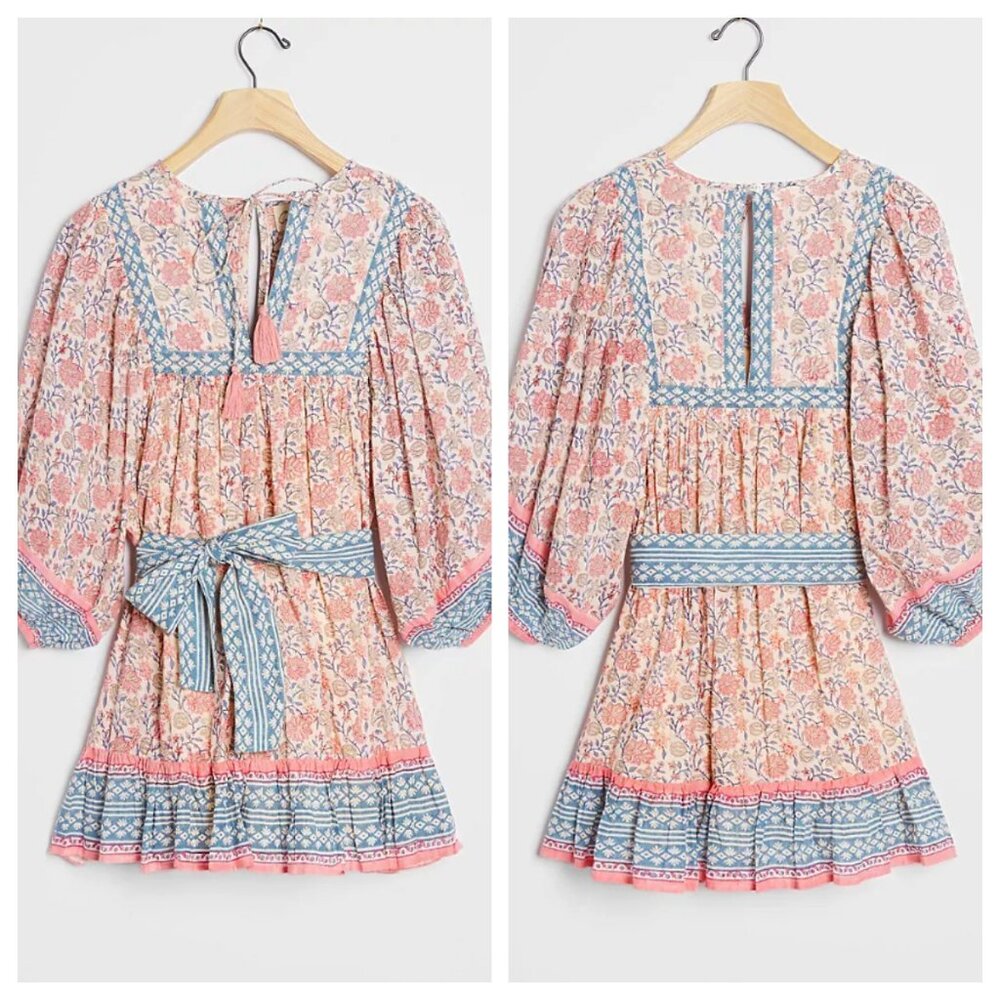 NWOT ANTHROPOLOGIE CLEOBELLA Rodriga Tasseled Mini Dress M - Picture 4 of 15